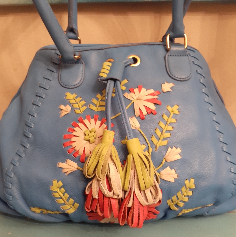Isabella Fiore hand laced leather bag